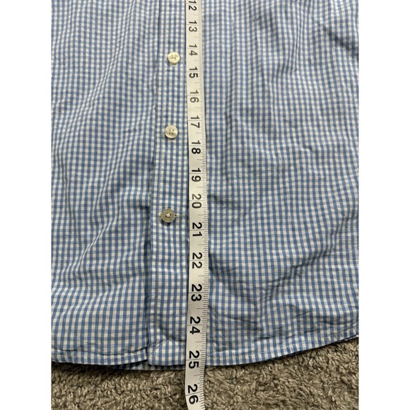 Vineyard Vines Shirt Youth Medium Blue Whale Tucker Button Up Gingham Plaid - Picture 6 of 6